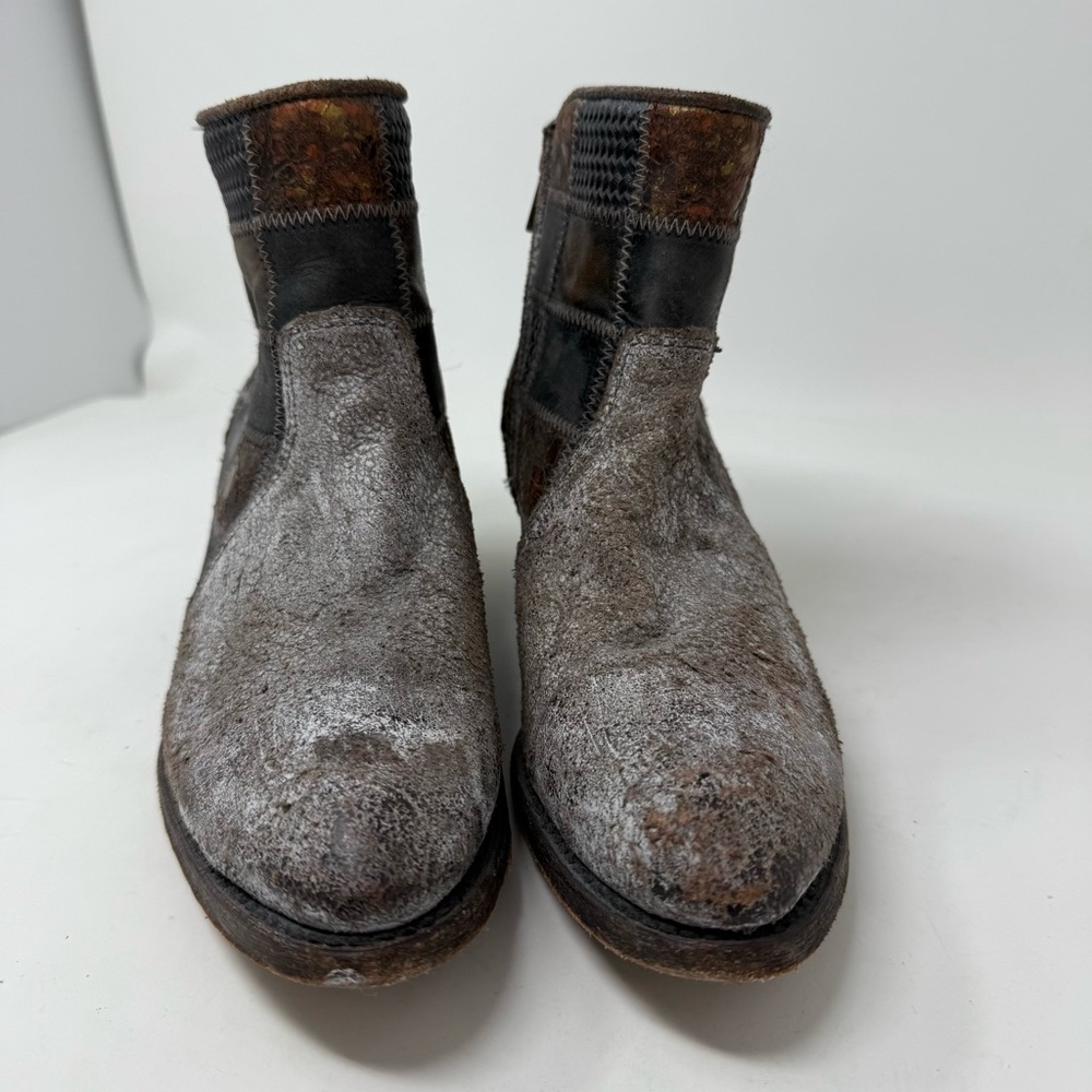 Corral Cognac Leather Patchworked Heeled Booties … - image 4